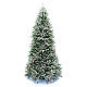 Slim Christmas tree 180 cm, Dunhill flocked with pine cones and berries s1