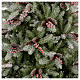 Slim Christmas tree 180 cm, Dunhill flocked with pine cones and berries s3