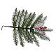 Slim Christmas tree 180 cm, Dunhill flocked with pine cones and berries s7