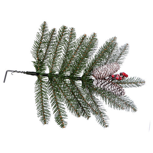 Sapin De Noël Artificiel 240 Cm Effet Neige Et Pommes De Pin - 850 Branches PVC, Support Inclus, Pour Grand Salon