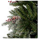 Albero di Natale 180 cm floccato pigne bacche Dunhill s2
