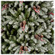 Albero di Natale 180 cm floccato pigne bacche Dunhill s3