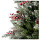 Grüner Weihnachtsbaum 210cm mit Schnee Beeren und Zapfen Mod. Dunhill s2