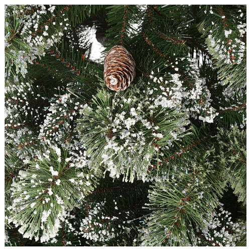 Grüner Weihnachtsbaum 180cm Zapfen und Glitter Mod. Glittery Bristle 3