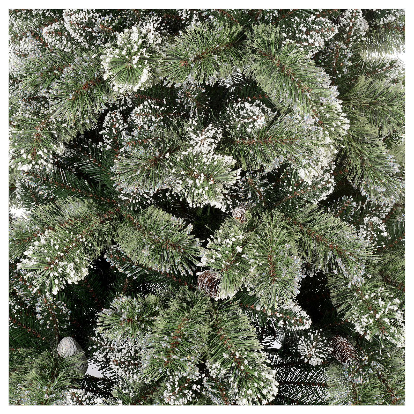 Immagini Del Natale Glitterate.Albero Di Natale 225 Cm Verde Con Glitter E Pigne Bristle Vendita Online Su Holyart