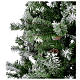 Albero di Natale 210 cm floccato pigne Oslo s3