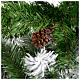 Sapin de Noël 230 cm flocons neige pommes pin Oslo s5