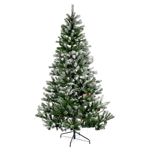 Christmas tree 230 cm flocked with pine cones Oslo 1