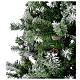 Arbol de Natale 270 cm con copos de nieve y piñas  Oslo s3
