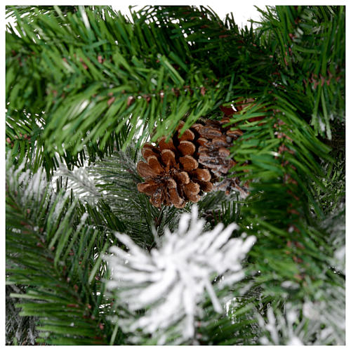 Árvore de Natal 270 cm neve pinhas Oslo 5