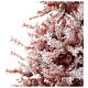 Árbol de Navidad 230 cm color coral escarchado con piñas 400 luces exterior modelo Victorian Burgundy s3