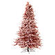 Albero di Natale 270 cm V. Burgundy brinato e pigne 700 luci esterno s1