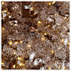 Árbol de Navidad marrón antiguo 200 cm escarchado con piñas y 300 luces LED s4