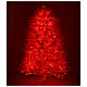 Sapin Noël enneigé blanc 210 cm Winter Glamour avec lumières rouges led 700 s5