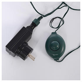 Árvore de Natal nevado branco 210 cm luzes vermelhas 700 Led s7