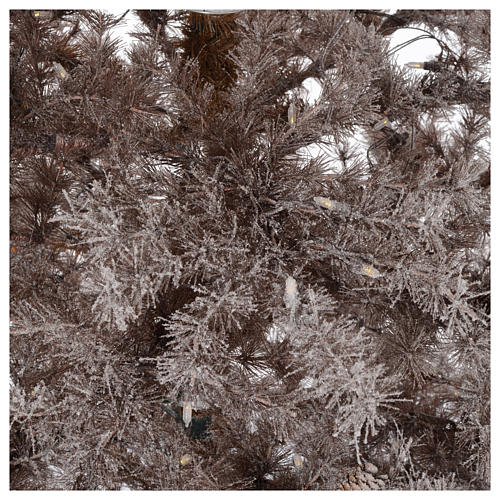 Árvore de Natal castanho 270 cm cristalizado pinhas e luzes 700 Led 4