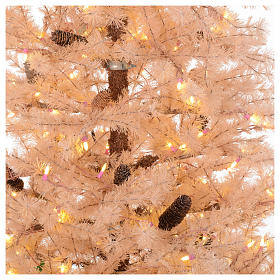 Árvore de Natal rosa velho 230 cm pinhas 400 luzes Led