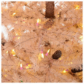 Árvore de Natal rosa velho 230 cm pinhas 400 luzes Led s4