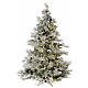 Albero di Natale 230 cm brinato pigne e brillantini 450 luci led Frosted Forest s1
