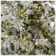 Albero di Natale 230 cm brinato pigne e brillantini 450 luci led Frosted Forest s2