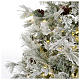 Albero di Natale 230 cm brinato pigne e brillantini 450 luci led Frosted Forest s3