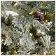 Albero di Natale 230 cm brinato pigne e brillantini 450 luci led Frosted Forest s4