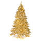 Árbol de Navidad 200 cm márfil con purpurina oro 400 luces LED s1