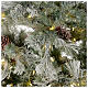 Árbol de Navidad 270 cm escarchado con piñas y purpurina 700 luces LED s4