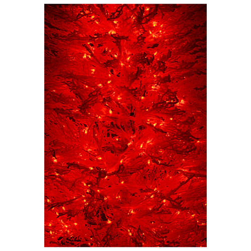 Albero di Natale innevato bianco 270 cm cm luci rosse led 700 Winter G. 6