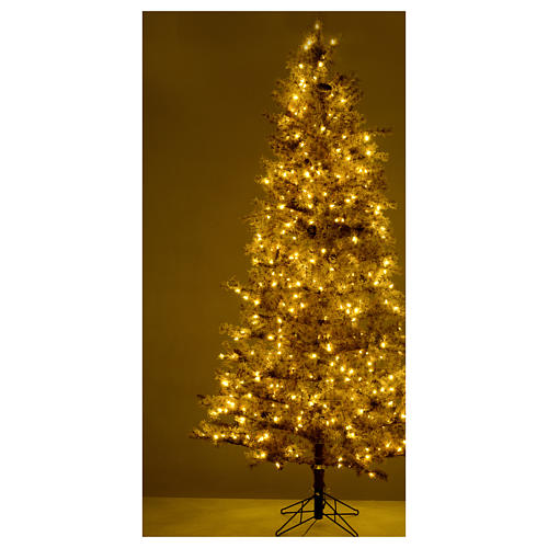 Christmas tree brown 230 cm covered with frost, pinecones and 400 led lights 5