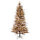 Christmas tree brown 230 cm covered with frost, pinecones and 400 led lights s1