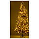 Christmas tree brown 230 cm covered with frost, pinecones and 400 led lights s5
