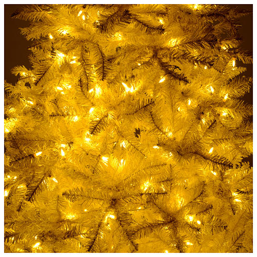 Árbol de Navidad márfil 270 cm con purpurina oro 800 luces LED modelo Regal Ivory 6