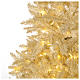 Árbol de Navidad márfil 270 cm con purpurina oro 800 luces LED modelo Regal Ivory s3