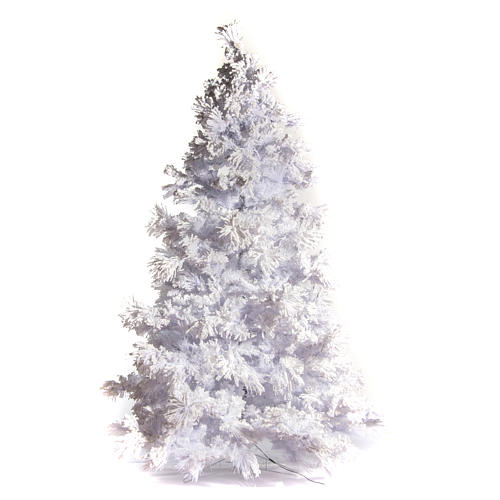 STOCK Weisser Weihnachtsbaum mit Schnee 270cm 700 Led Mod. White Cloud 1