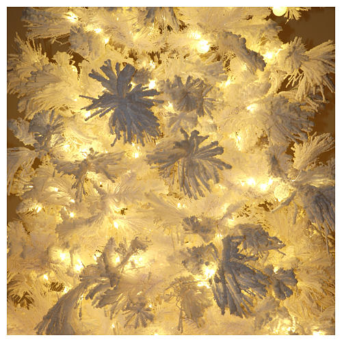 STOCK Albero di Natale bianco innevato 270 cm luci led 700 White Cloud 6