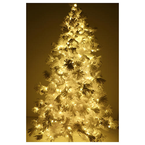 STOCK Árvore de Natal branco nevado 270 cm luzes led 700 5