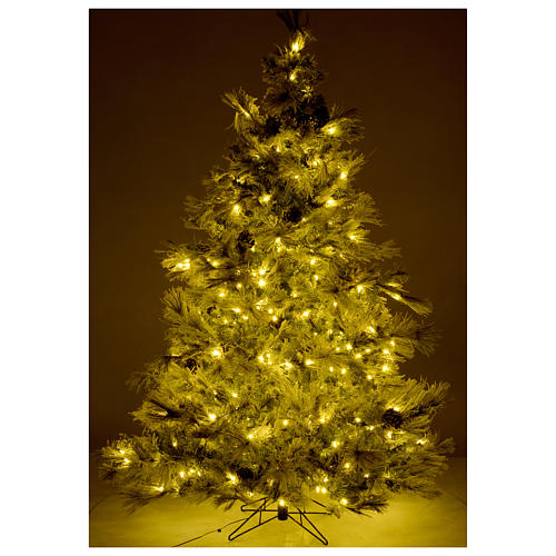 Christmas tree 200 cm green with frost and glitter 350 led lights 5