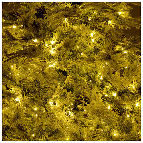 Christmas tree 200 cm green with frost and glitter 350 led lights 6