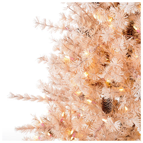 Pink Christmas Tree 200 cm frosted pine cones 300 LEDs Victorian Pink 3