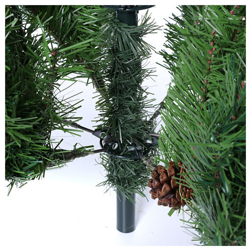 Christmas tree green 150 cm with pinecones slim memory shape Norimberga 4
