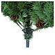Christmas tree green 150 cm with pinecones slim memory shape Norimberga s5