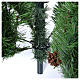 Albero di Natale 210 cm slim memory shape verde con pigne Norimberga s4