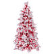 Sapin de Noël 230 cm Red Velvet enneigé 500 lumières Led pour intérieur s1