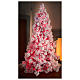 Albero di Natale 230 cm Red Velvet abete innevato 500 luci led uso interno s4