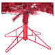 Albero di Natale 230 cm Red Velvet abete innevato 500 luci led uso interno s6
