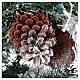 Albero di Natale 270 cm pino innevato pigne naturali 700 luci eco led interno feel real s3