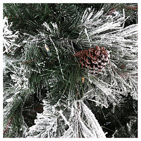 Christmas tree 270 cm pine snow cones natural pine cones 700 lights eco led interior feel real touch