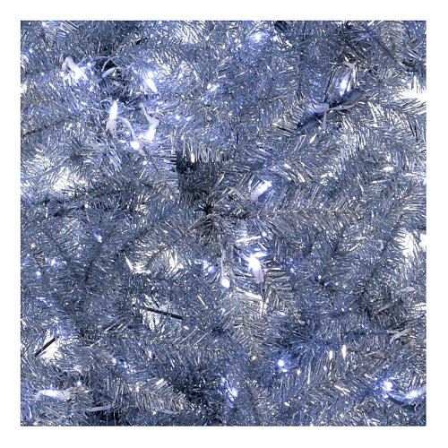 Albero di Natale 230 cm Vintage silver abete argento 500 luci led interno esterno 2