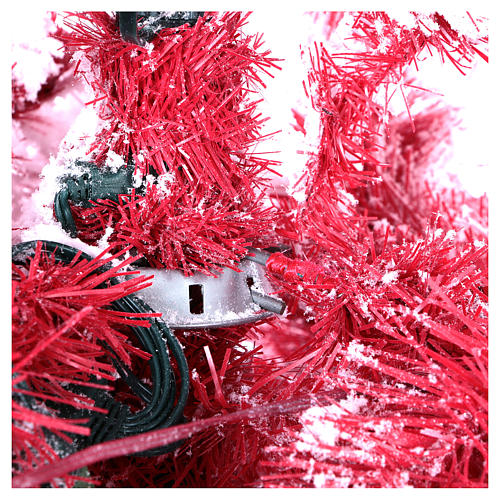 Sapin de Noël 270 cm Red Velvet enneigé 700 lumières Led pour intérieur 3